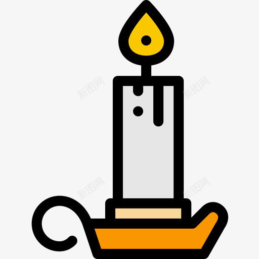 蜡烛圣诞141线颜色图标svg_新图网 https://ixintu.com 圣诞141 线颜色 蜡烛