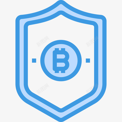 盾加密货币和比特币5蓝色图标svg_新图网 https://ixintu.com 加密货币和比特币5 盾 蓝色