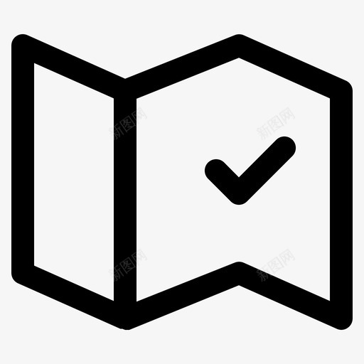 地图检查方向图标svg_新图网 https://ixintu.com 位置 地图 导航 方向 检查