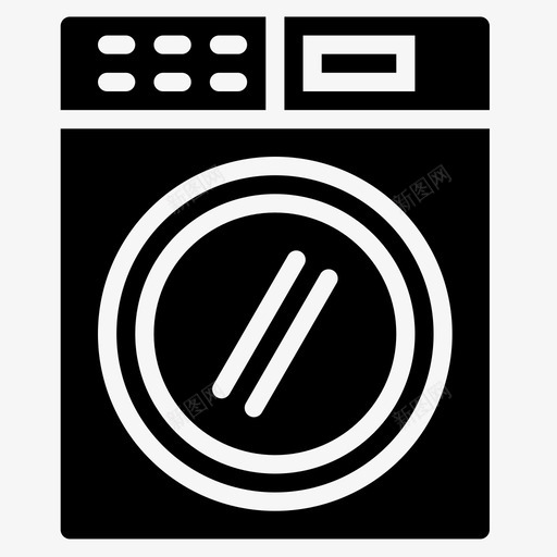 洗衣机家用电器11台灌装机图标svg_新图网 https://ixintu.com 11台 家用电器 洗衣机 灌装机