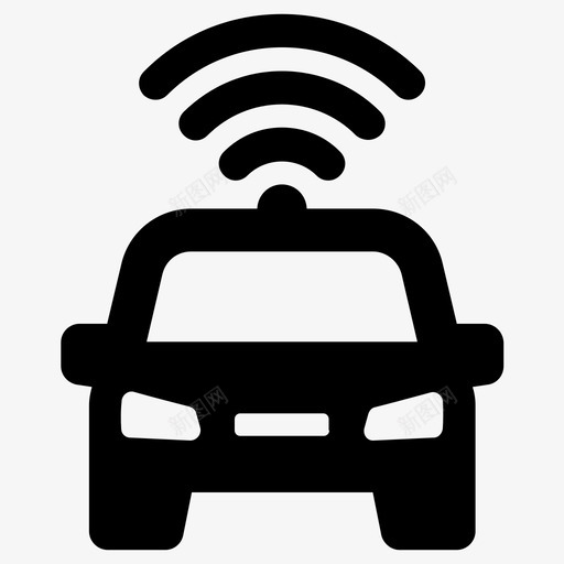 自动汽车汽车wifi无人驾驶图标svg_新图网 https://ixintu.com wifi 无人 未来 汽车 自动 驾驶