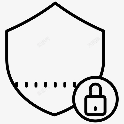 锁安全防护图标svg_新图网 https://ixintu.com 安全 锁 防护
