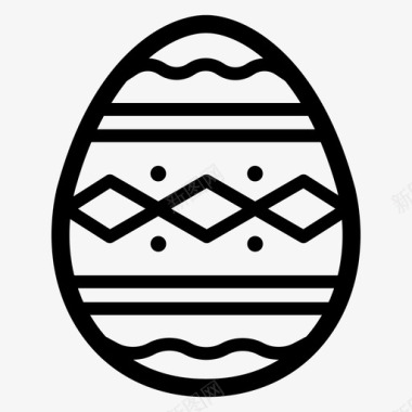 复活节彩蛋装饰彩绘图标图标