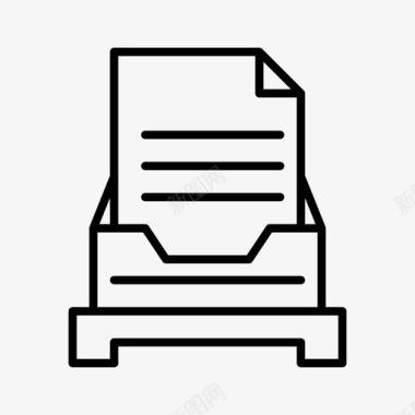 文档收件箱集合图标图标