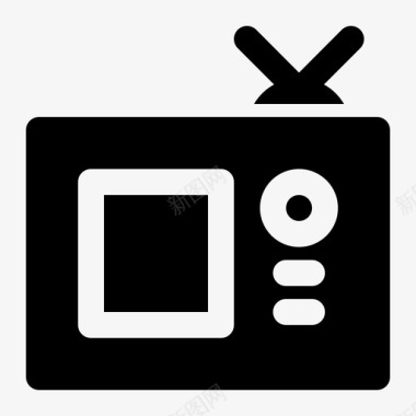 电视复古频道电子图标图标