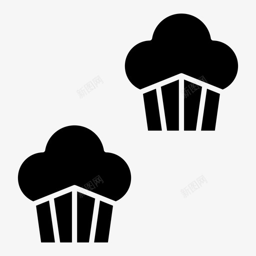 纸杯蛋糕食品糕点图标svg_新图网 https://ixintu.com 甜点 糕点 纸杯 蛋糕 面包房 食品 黑面包