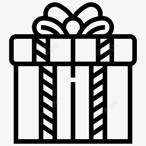 礼品盒圣诞节纪念品图标svg_新图网 https://ixintu.com 圣诞节 礼品盒 纪念品