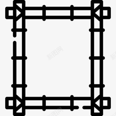 框架线性图标图标