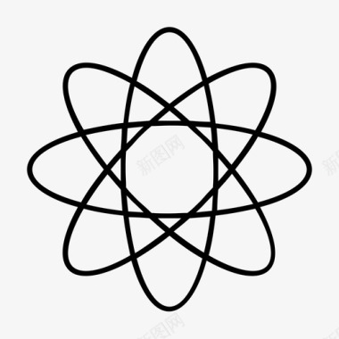 原子旋转科学图标图标