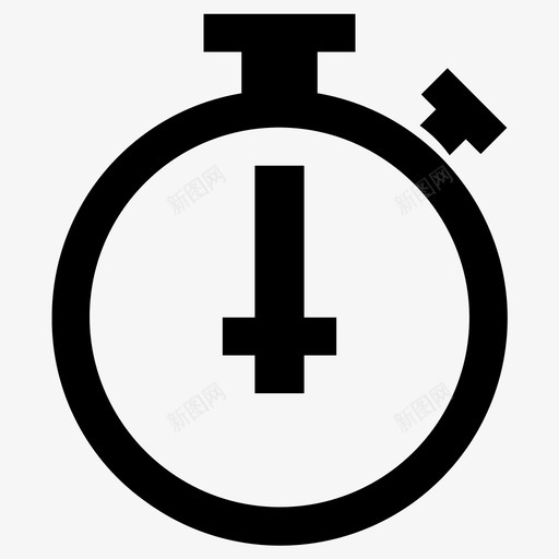 秒表计时器时钟图标svg_新图网 https://ixintu.com 时钟 时间 秒表 计时器