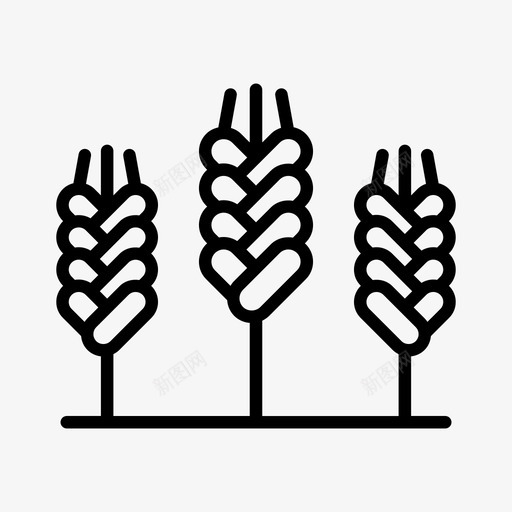 小麦大麦农作物图标svg_新图网 https://ixintu.com 农业 农作物 大麦 小麦 粮食