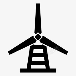 空调风力素材风力涡轮机空调工业图标高清图片
