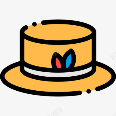 帽子澳大利亚19线纹颜色图标图标