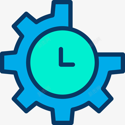 时间管理时间管理45线性颜色图标svg_新图网 https://ixintu.com 时间管理 线性 颜色