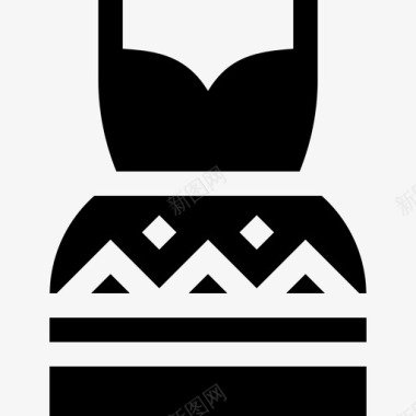 连衣裙波西米亚4填充图标图标