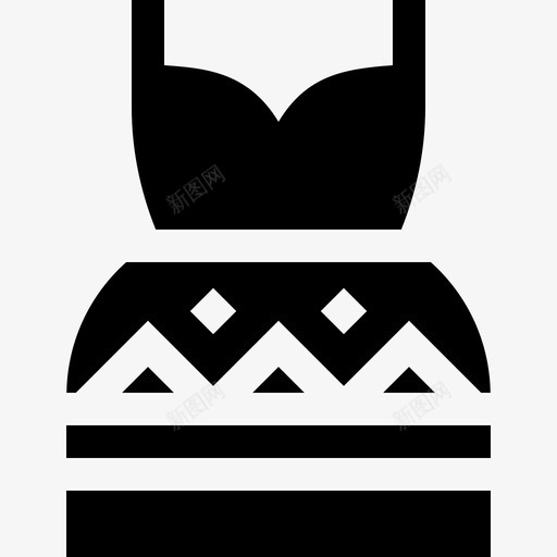 连衣裙波西米亚4填充图标svg_新图网 https://ixintu.com 填充 波西米亚4 连衣裙