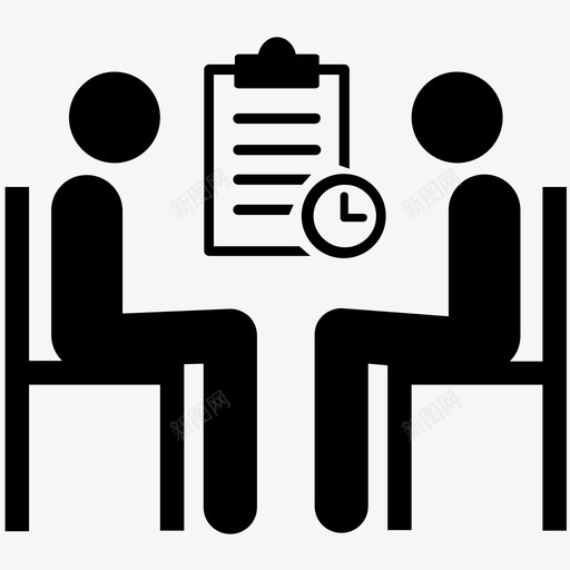 约会申请人谈话图标svg_新图网 https://ixintu.com 会议 日程安排 申请人 约会 议程 谈话