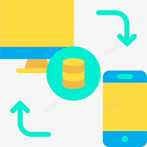 传输数据科学平面图标svg_新图网 https://ixintu.com 传输 平面 数据 科学