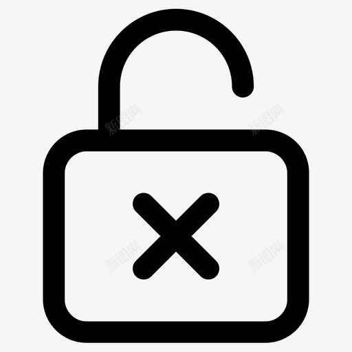 解锁访问拒绝图标svg_新图网 https://ixintu.com 不安全 拒绝 解锁 访问 错误