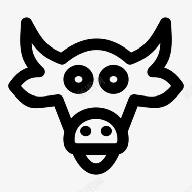 牛动物牛肉图标图标