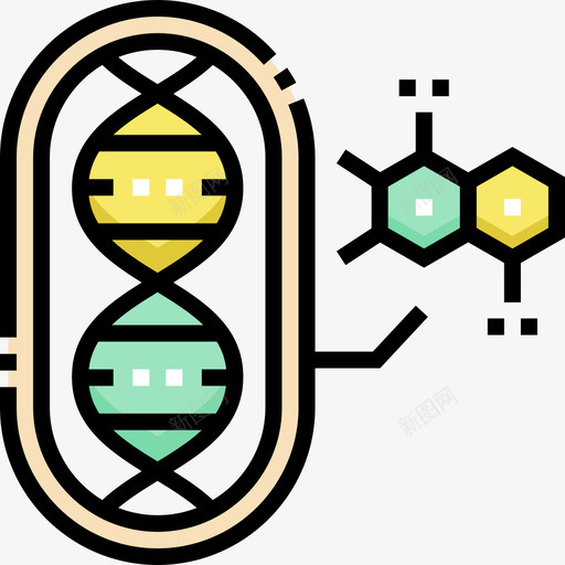 Dna健康46线性颜色图标svg_新图网 https://ixintu.com Dna 健康 线性 颜色