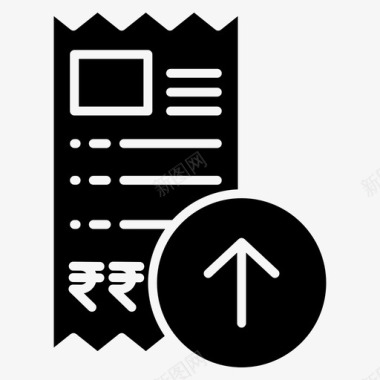 上传帐单发票图标图标