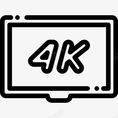 4k电影工业8线性图标图标