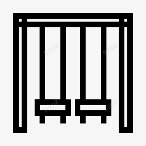 荡秋千休息活动图标svg_新图网 https://ixintu.com 休息 儿童 娱乐 活动 游乐场 荡秋千