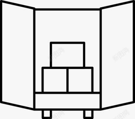 货物箱子货物交付图标图标