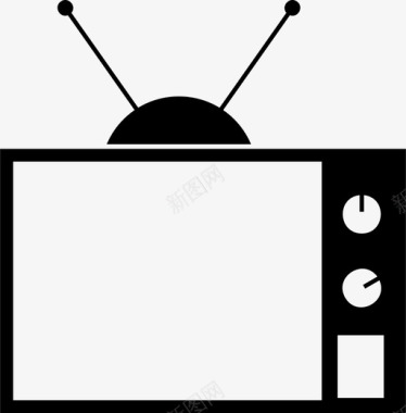 电视天线娱乐图标图标