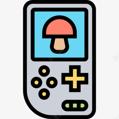控制器视频游戏13线性颜色图标图标