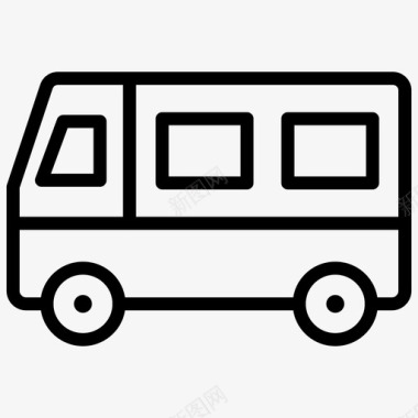 公共汽车小客车运输工具图标图标