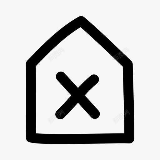 homedeletehouse图标svg_新图网 https://ixintu.com delete doodle home house property remove 用户界面