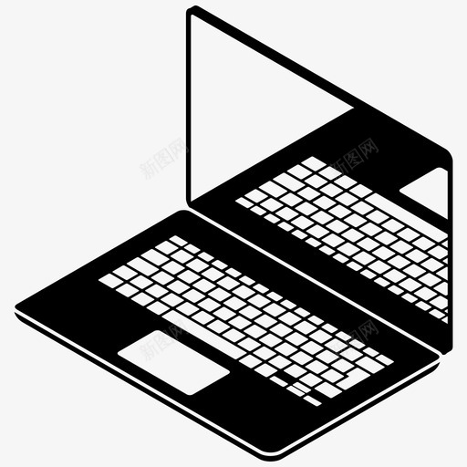 笔记本电脑等距图标svg_新图网 https://ixintu.com 个人电脑 电脑 笔记本 等距