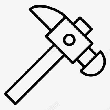 锤子施工工具木槌图标图标