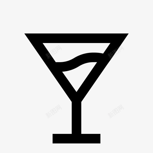 鸡尾酒酒精饮料图标svg_新图网 https://ixintu.com 伏特加 玻璃杯 酒精 食品和饮料系列 饮料 马提尼 鸡尾酒