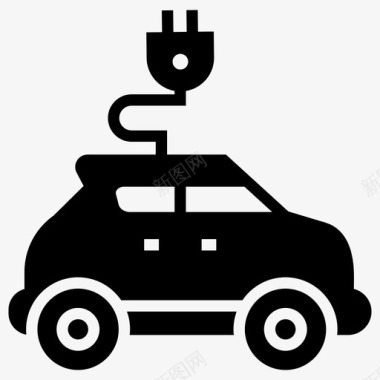 电动汽车汽车电动驱动图标图标