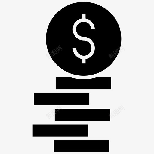 硬币资产资本图标svg_新图网 https://ixintu.com 硬币 美元 货币 购物字形向量图标集 资产 资本