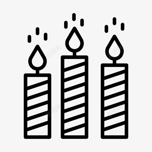 蜡烛庆祝聚会图标svg_新图网 https://ixintu.com 庆祝 聚会 蜡烛