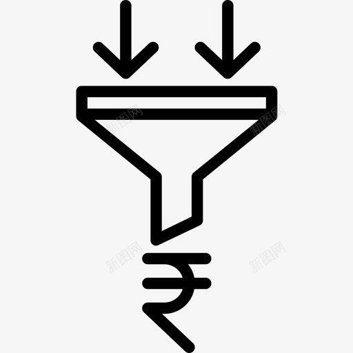 漏斗营销115线性图标svg_新图网 https://ixintu.com 漏斗 线性 营销