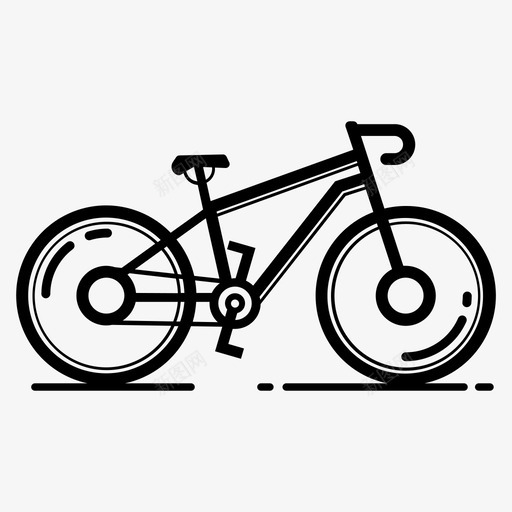自行车带轮子的图标svg_新图网 https://ixintu.com 自行车 轮子