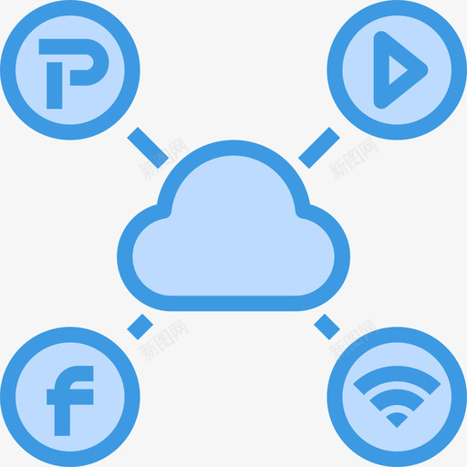 社交媒体社交网络21蓝色图标svg_新图网 https://ixintu.com 媒体 社交 网络 蓝色
