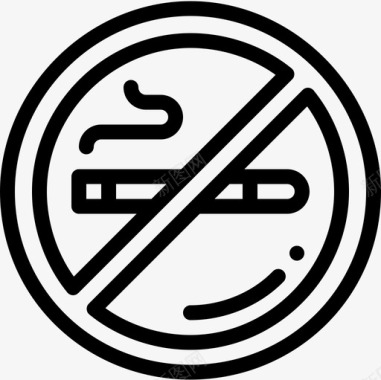禁止吸烟25号购物中心直系图标图标