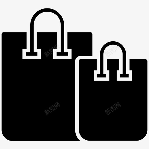 购物袋手袋纸袋图标svg_新图网 https://ixintu.com 图标 字形 手提袋 手袋 杂货店 纸袋 购物 购物者 购物袋