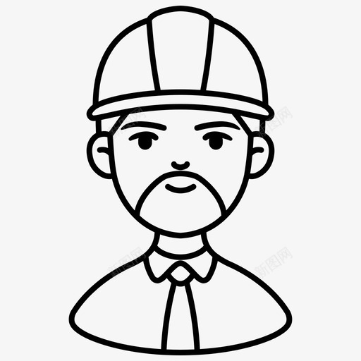 男工程师头像男人图标svg_新图网 https://ixintu.com 头像 男人 男工程师 职业 职业和人物头像轮廓