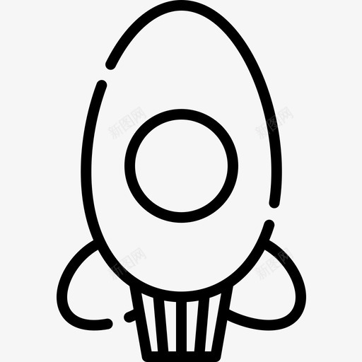 火箭圣诞玩具9直线型图标svg_新图网 https://ixintu.com 圣诞玩具9 火箭 直线型
