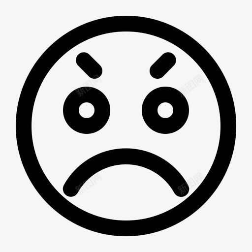失望表情符号脸图标svg_新图网 https://ixintu.com 失望 笑脸 符号 表情 轮廓
