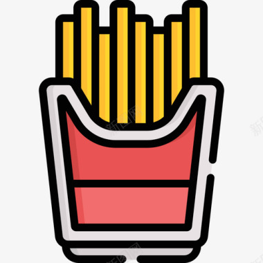 薯条烧烤17原色图标图标