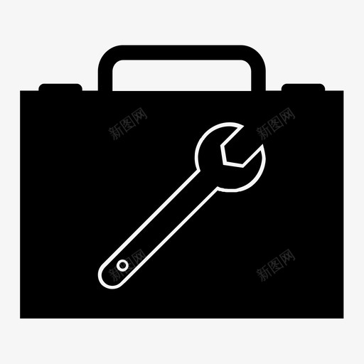 工具箱制造施工图标svg_新图网 https://ixintu.com 制造 工具 工具和设备 工具箱 施工