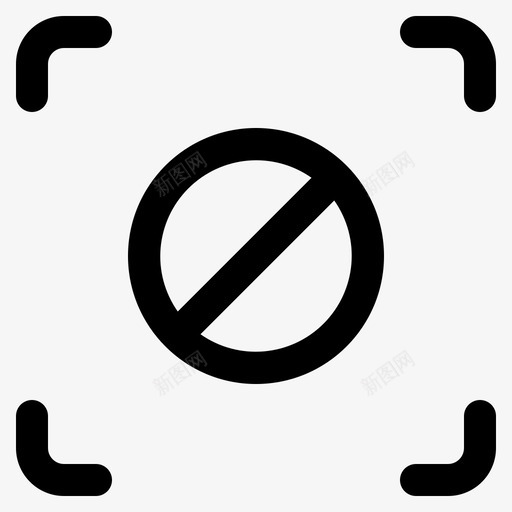 对焦相机禁用图标svg_新图网 https://ixintu.com 对焦 接口 摄影 摄影摄像线 相机 禁用